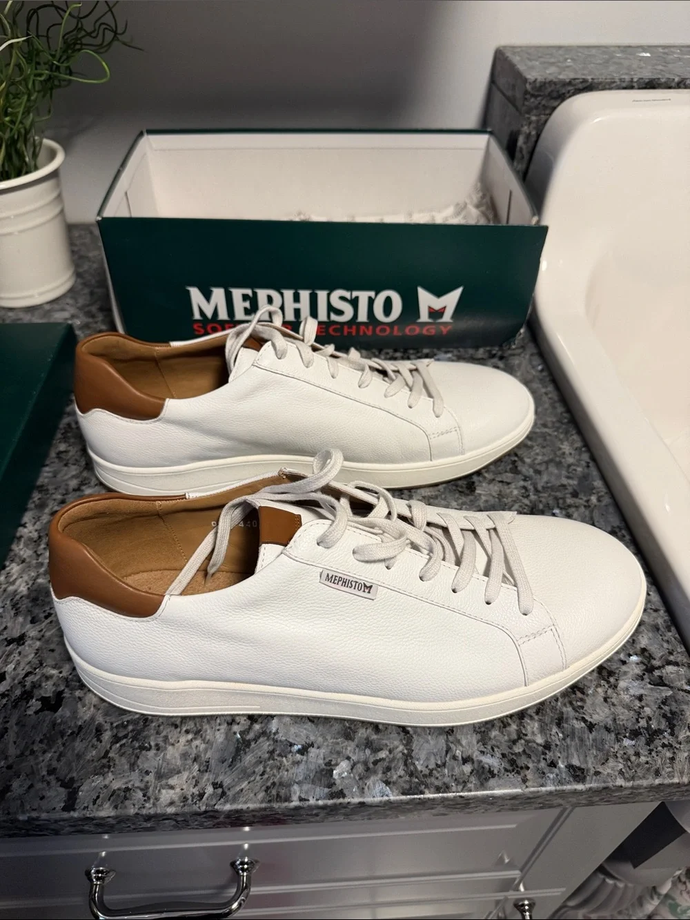 Mephisto Hasko White Men's Sneakers - Picture 3 of 9